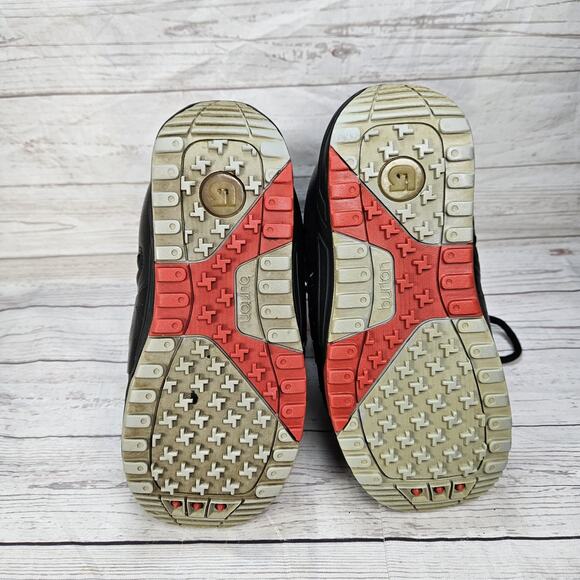 Burton Moto Snowboard Womens Boots Black Red Lace Up Size 6 - Picture 7 of 9